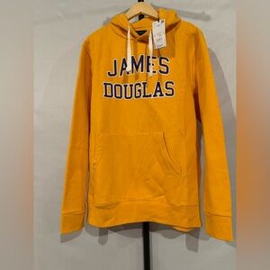Piombo brand XXL‎ James Douglas Men's Yellow Hoodie with Purple letters,m
